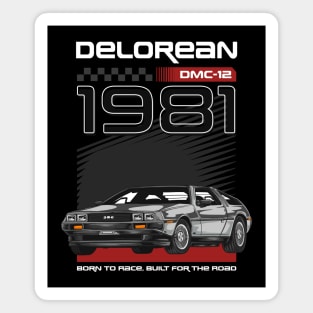 Vintage Delorean Movie Car Magnet